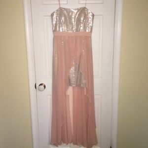 Sequin, high low dress